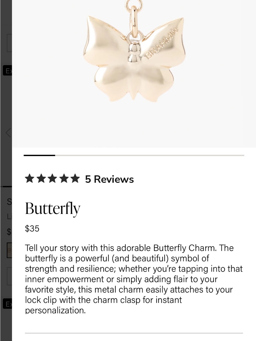 Brahmin Gold Charm Set - Butterfly, Sand Dollar & Pearl Medallion - Picture 4 of 4